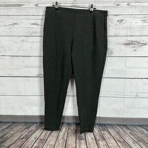 Chicos Pants‎ Womens Large Gray Ponte Pull On Fabulously Slimming Career office